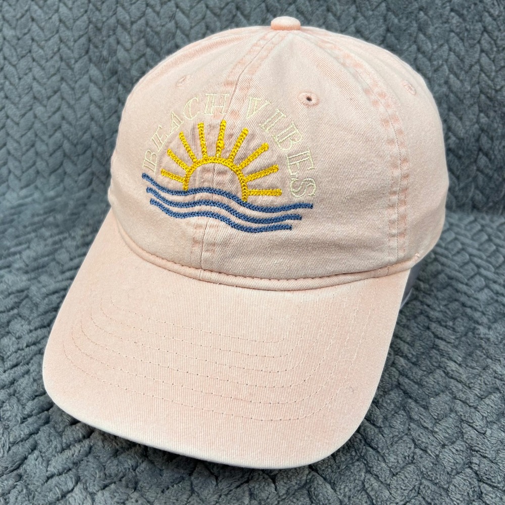 Beach Vibes Sun Waves Women Pink Unbranded Baseball Cap Dad Hat OSFM‎